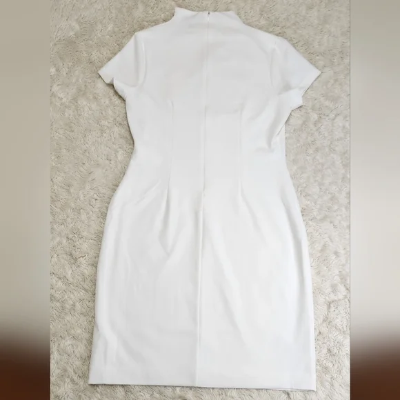 ALEXIA ADMOR Sadee Dress Light Ivory White Size Large - Picture 7 of 14